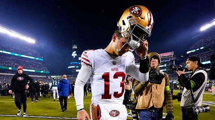 Quarterback Brock Purdy verletzte sich und schied mit den 49ers aus.