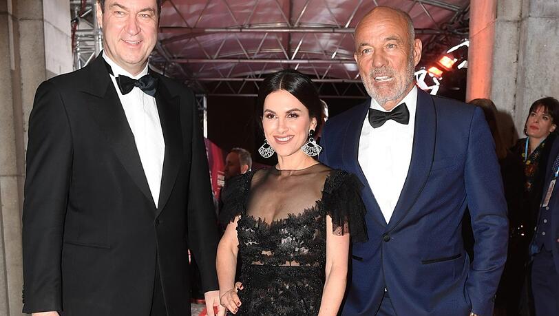 Markus Söder, Heiner Lauterbach und seine Frau, Schauspielerin Viktoria Lauterbach Markus Söder, Heiner Lauterbach und seine Frau, Schauspielerin Viktoria Lauterbach