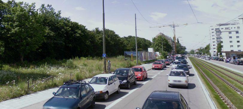 Auf dem städtischen Grundstück an der Belgradstraße soll unter anderem ein Wohnhaus entstehen.