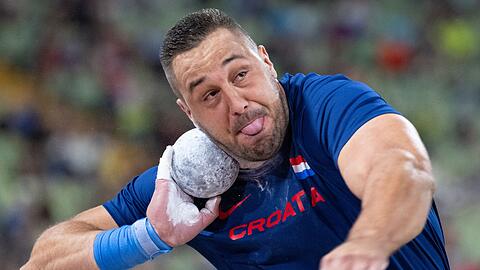 Filip Mihaljevic aus Kroatien (Gold) in Aktion.
