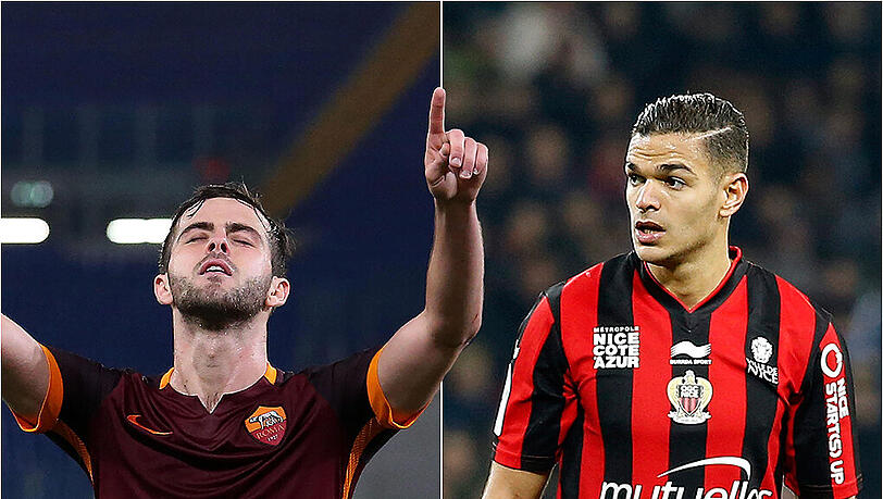 Medienberichten zufolge soll der FC Bayern an einer Verpflichtung Miralem Pjanic (l.) und Hatem Ben Arfa interessiert sein. Medienberichten zufolge soll der FC Bayern an einer Verpflichtung Miralem Pjanic (l.) und Hatem Ben Arfa interessiert sein.
