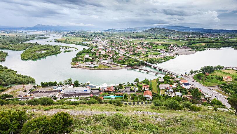 Die nordalbanische Stadt Shkodra.