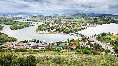 Die nordalbanische Stadt Shkodra.