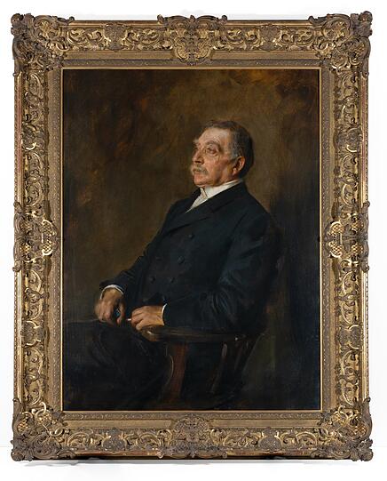 Lehmann Bernheimer, im Jahr 1903 gemalt von Franz von Lenbachbeide von 1903.