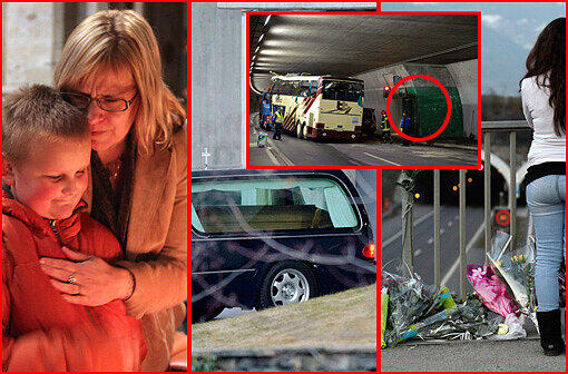 Trauer, Wut, Entsetzen: Nach dem schrecklichen Busunfall in der Schweiz mit 28 toten Menschen fallen sich Angehörige in die Arme, Freunde stellen Kerzen auf und besuchen Gottestdienste. Die Bilder