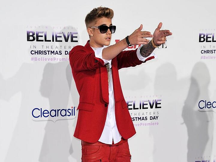 Nie um eine Angeber-Pose verlegen: Justin Bieber