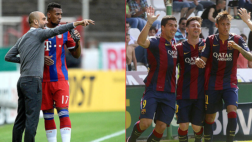 Erklärt, wie man den Traumsturm des FC Barcelona um Luis Suarez, Lionel Messi und Neymar stoppen kann: Bayerns Weltmeister Jérôme Boateng. Erklärt, wie man den Traumsturm des FC Barcelona um Luis Suarez, Lionel Messi und Neymar stoppen kann: Bayerns Weltmeister Jérôme Boateng.