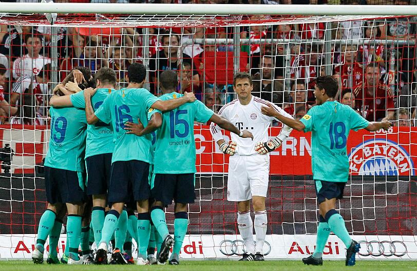 Am Ende jubelte der FC Barcelona. Der Champions-League-Sieger gewann das Finale im Audi Cup gegen den FC Bayern Münchenmit 2:0. Die Bilder vom Spiel.