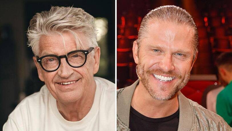"Golden Bachelor" Franz Stärk kommt bei Ex-Bachelor Paul Janke (r.) gut an.