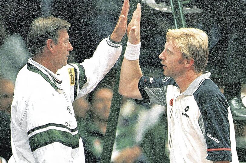 Waren ein Erfolgsduo im Davis-Cup: Niki Pilic (l.) und Boris Becker.