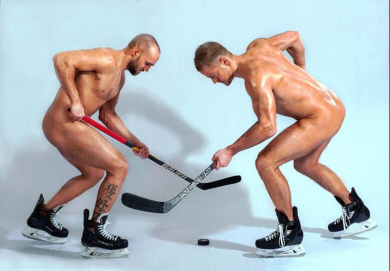 Hautnah: Die Eishockey-Nationalspieler Felix Schütz und Matthias Müller, Köln, 2018.