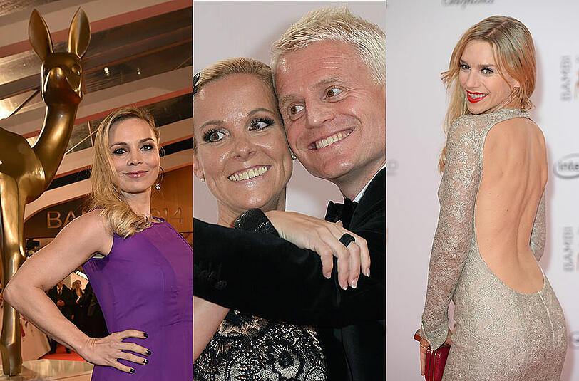 Regina Halmich, Guido Cantz und seine Frau Kerstin, Schauspielerin Julia Dietze: Die Bilder vom roten Teppich beim Bambi 2014.