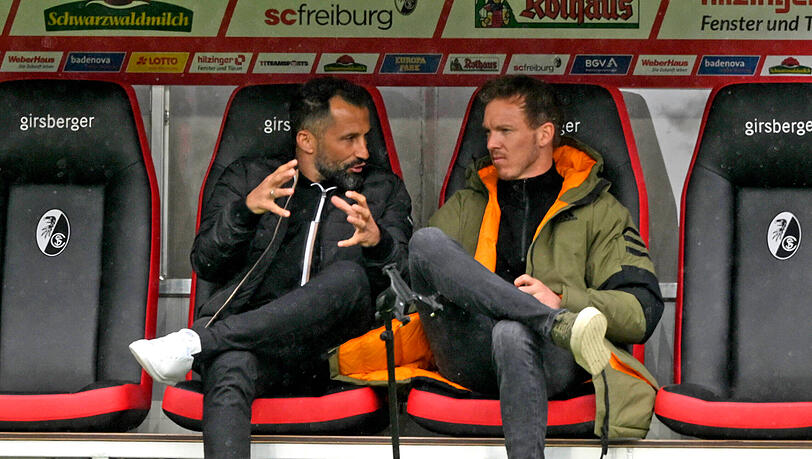 Julian Nagelsmann (r.) und Hasan Salihamidzic basteln am Kader für die neue Saison. Julian Nagelsmann (r.) und Hasan Salihamidzic basteln am Kader für die neue Saison.