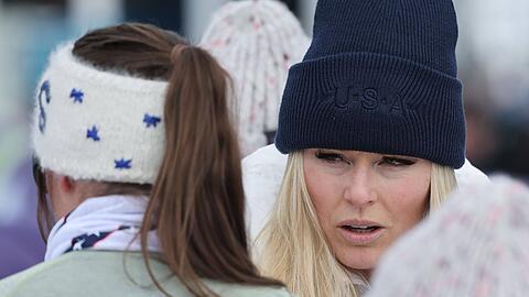 Lindsey Vonn sorgte f&uuml;r dramatische Szenen bei Olympia.