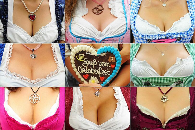 Es ist wie jedes Jahr: Oktoberfestbesucherinnen lassen tief blicken. Sehen Sie hier die schönsten Dekolletés auf der Theresienwiese.