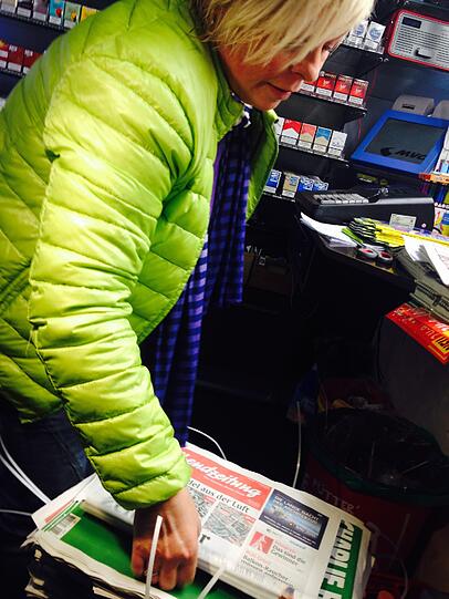 Hier trifft die Presselieferung im Kiosk am Sendlinger Tor ein.