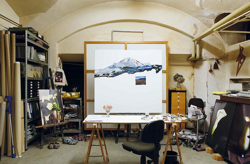 Peter Vogts Atelier in München.