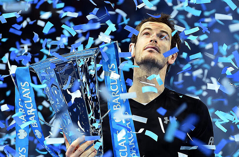 Triumph beim ATP-Finale: Andy Murray feiert seinen Sieg gegen Novak Djokovic.