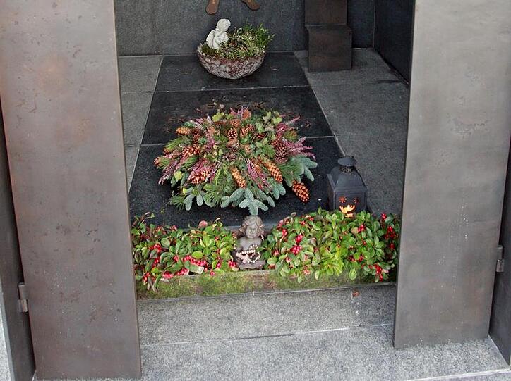 Blick auf das Mausoleum.