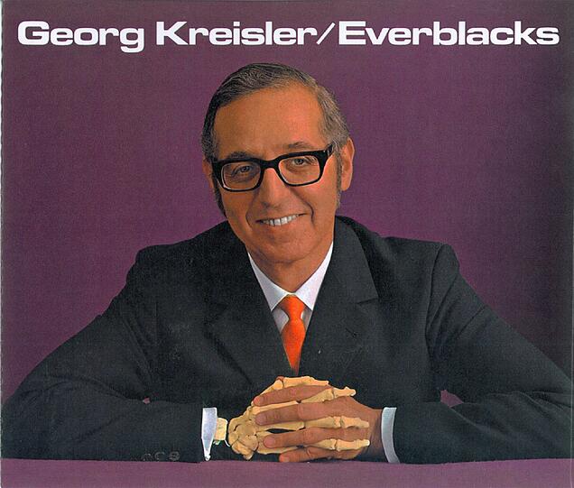 Handelsvertreter des grabeskalten Humors &ndash; Georg Kreisler Anfang der 70er auf dem Cover seines Albums &bdquo;Everblacks&ldquo;, das bei Naxos zu haben ist.