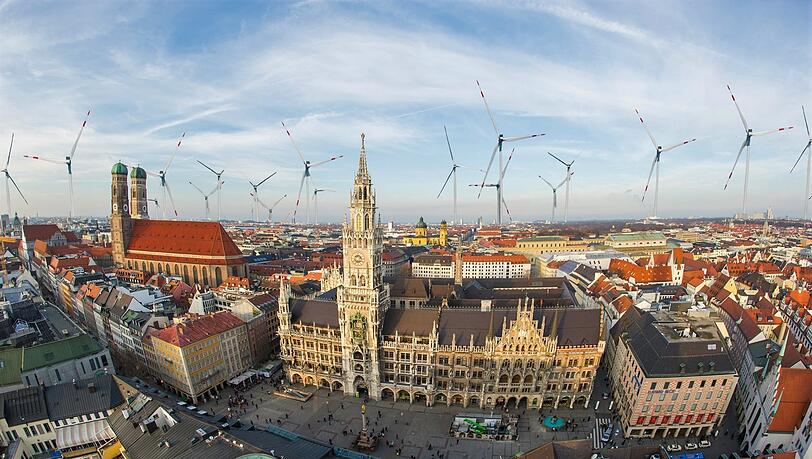 Große Windkraftwerke in der Stadtsilhouette? Das könnte bald Realität werden.