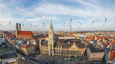 Große Windkraftwerke in der Stadtsilhouette? Das könnte bald Realität werden.