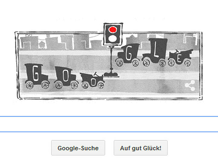 Heute läuft auf der Google-Startseite der Verkehr sehr geregelt ab