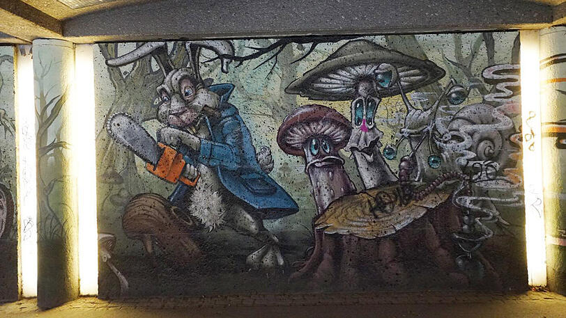 An vielen verschiedenen Orten in München ist Graffiti-Kunst zu sehen.