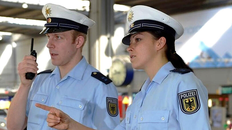 Bundespolizisten am Münchner Hauptbahnhof.