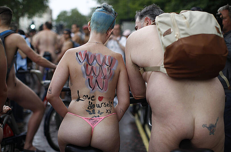 Die Bilder vom "World naked bike ride"