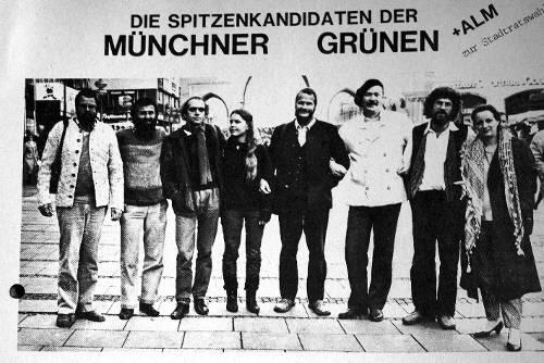 Der Anfang: Das waren die Spitzenkandidaten der Münchner Grünen und der Alternativen Liste zur Stadtratswahl.