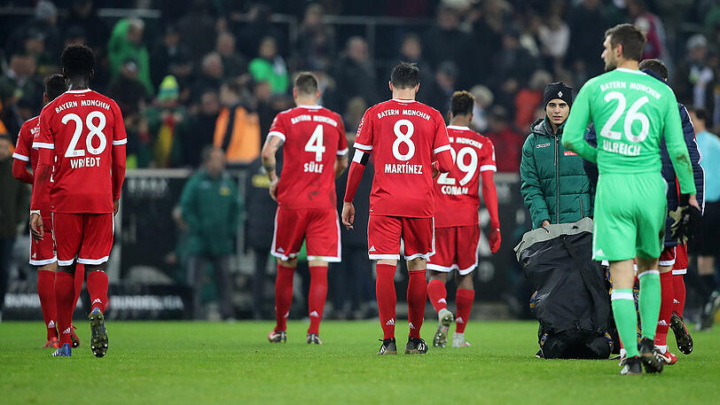 Gegen Mönchengladbach mussten die Bayern sich mit 1:2 geschlagen geben.