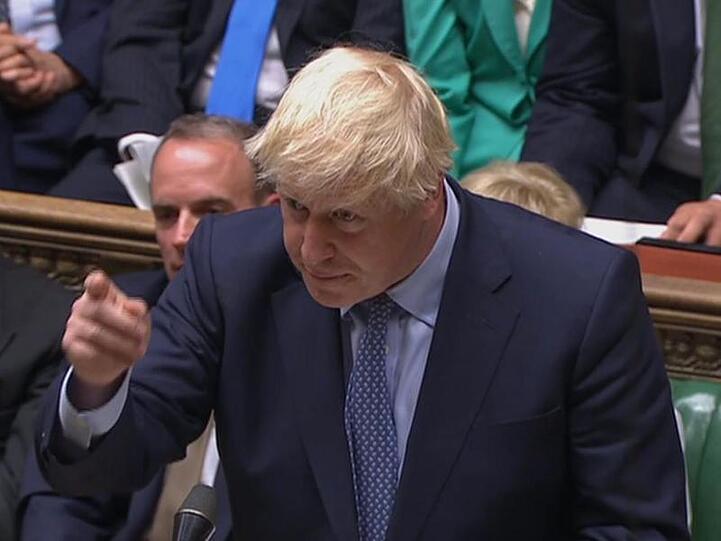 Boris Johnson bei seinem ersten Auftritt im Unterhaus nach der Aufhebung der Zwangspause.
