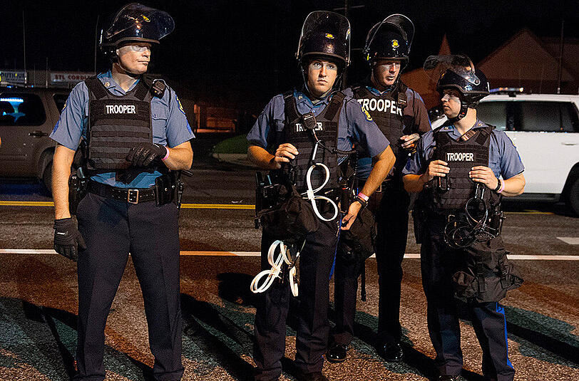 Polizisten in Ferguson.