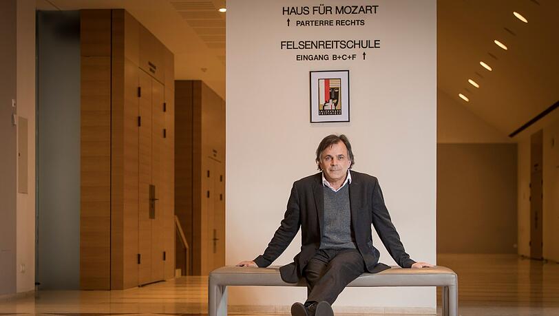 Markus Hinterhäuser, der Intendant der Salzburger Festspiele im gemeinsamen Foyer des Hauses für Mozart und der Felsenreitschule. Markus Hinterhäuser, der Intendant der Salzburger Festspiele im gemeinsamen Foyer des Hauses für Mozart und der Felsenreitschule.