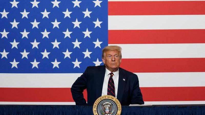 US-Präsident Donald Trump liegt in Wählerumfragen derzeit deutlich hinter Joe Biden. US-Präsident Donald Trump liegt in Wählerumfragen derzeit deutlich hinter Joe Biden.