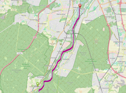 Von Baierbrunn nach Hellabrunn &ndash; das ist die Route mit dem SUP auf der Isar Richtung M&uuml;nchen, die unser Autor genommen hat.