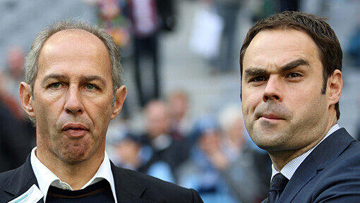 Löwen-Trainer Reiner Maurer und Geschäftsführer Robert Schäfer Löwen-Trainer Reiner Maurer und Geschäftsführer Robert Schäfer