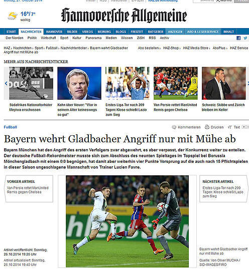Die Pressestimmen zum Spiel.