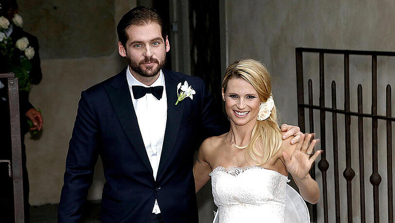 Michelle Hunziker bei ihrer Hochzeit im Oktober 2014 mit Tomaso Trussardi Michelle Hunziker bei ihrer Hochzeit im Oktober 2014 mit Tomaso Trussardi