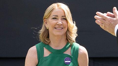 Chris Evert in Wimbledon im vergangenen Jahr.