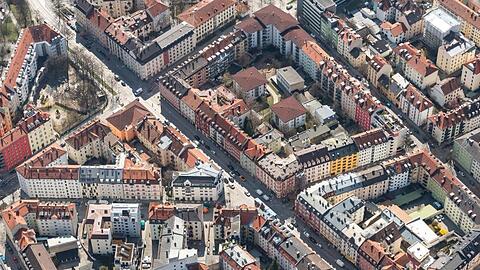 Die Innenstadt von München. Foto: Sina Schuldt/Archivbild