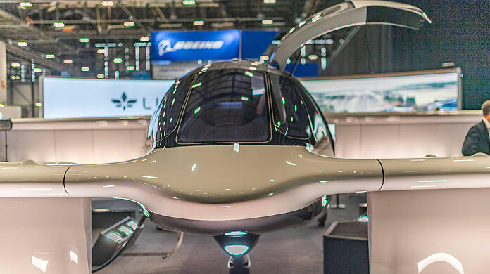 Der Lilium-Jet auf der European Business Aviation Convention & Exhibition (EBACE) in Genf.