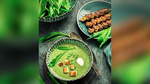 Diese B&auml;rlauchsuppe steht in unter einer Stunde auf dem Tisch.