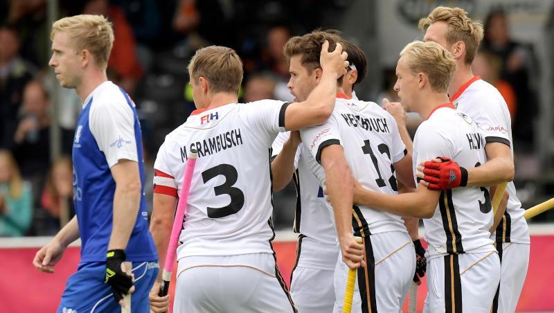 Die deutschen Hockey-Herren setzten sich klar gegen Schottland durch. Die deutschen Hockey-Herren setzten sich klar gegen Schottland durch.