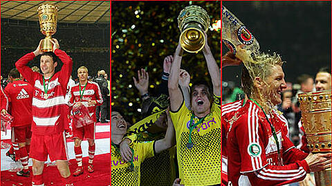 Der FC Bayern führt knapp im Pokal-Vergleich mit dem BVB