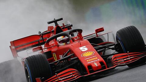 Sebastian Vettel aus Deutschland vom Team Ferrari auf dem Hungaroring.