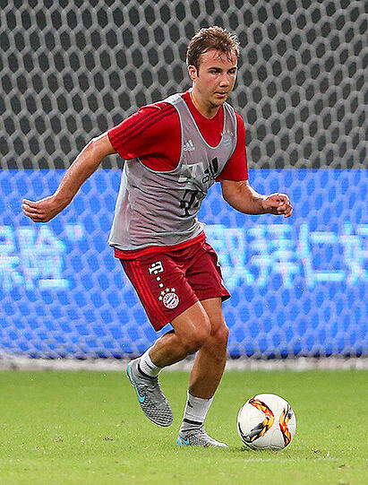 Hängte sich im Training voll rein: Mario Götze.