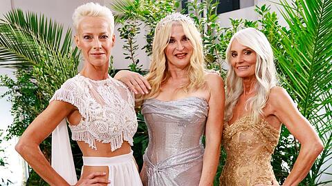 Martina, Lieselotte und Barbara (v.l.n.r.) konnten zum "GNTM"-Auftakt bei Heidi Klum punkten.