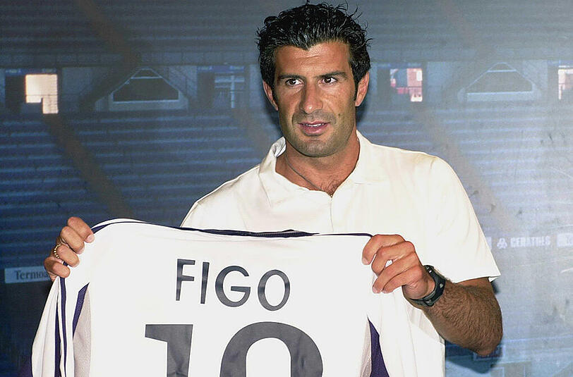 14. Luis Figo: 2000 für 60 Millionen Euro vom FC Barcelona zu Real Madrid.